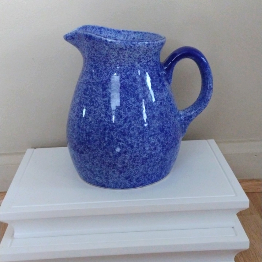 Coche Stoneware Portugal Spongeware Pitcher Vintage